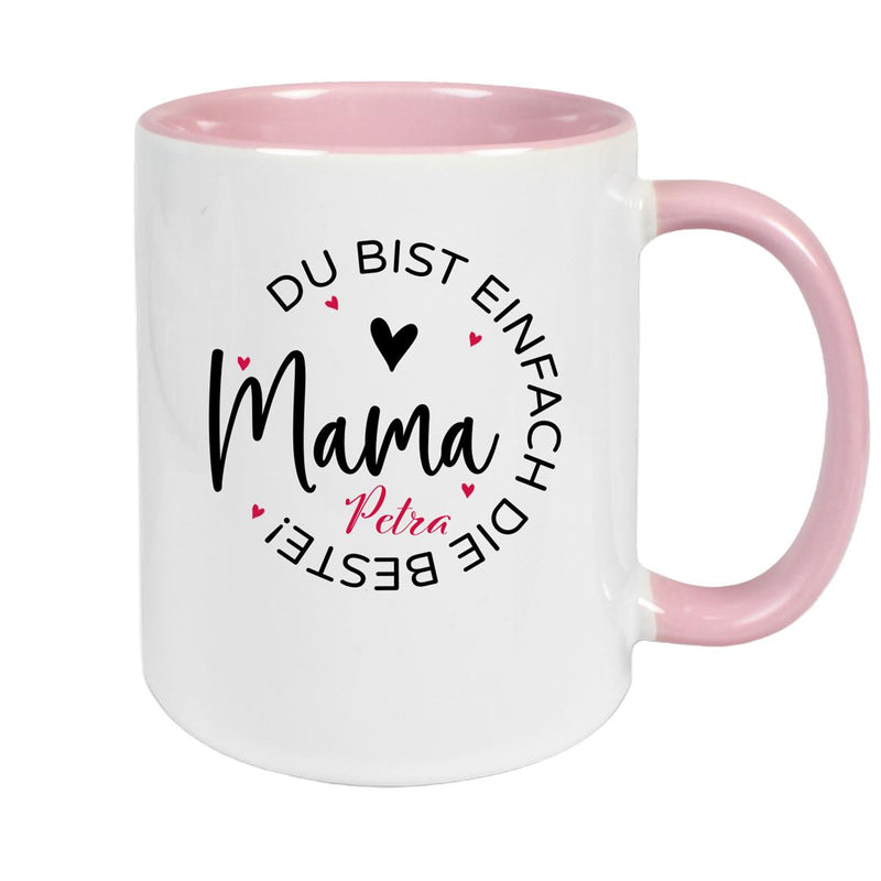 Tasse Muttertag 13 Wunschnamen Keramik Personalisiert versch. Farben