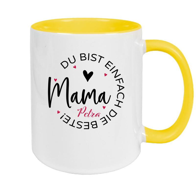 Tasse Muttertag 13 Wunschnamen Keramik Personalisiert versch. Farben