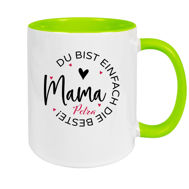 Tasse Muttertag 13 Wunschnamen Keramik Personalisiert versch. Farben