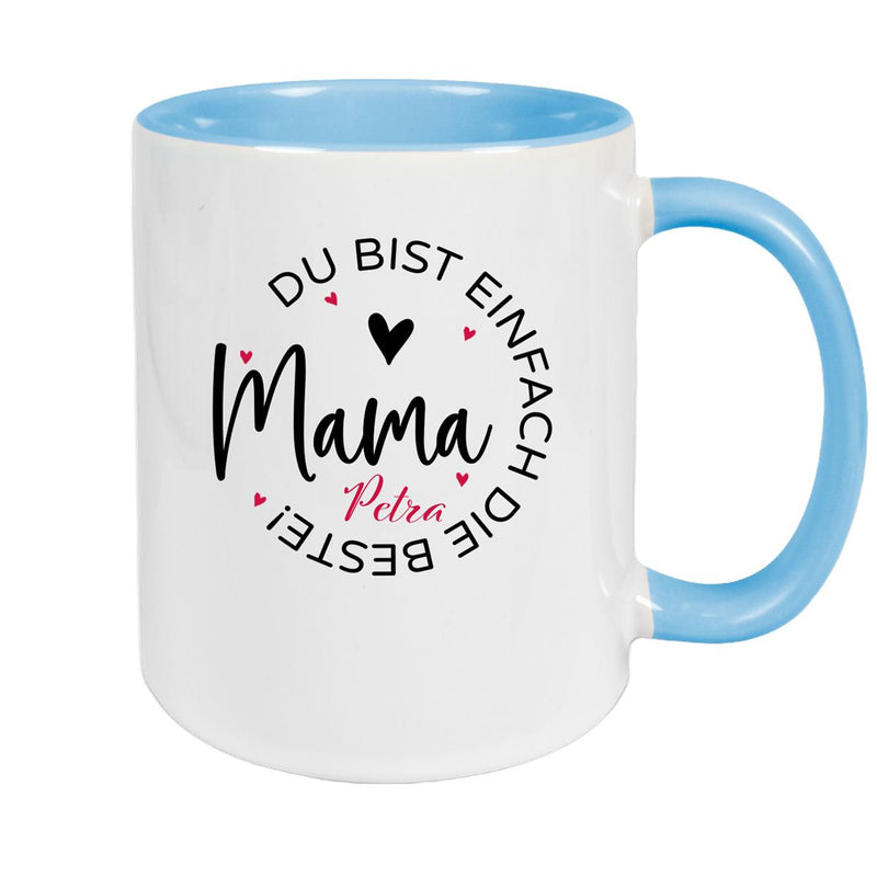 Tasse Muttertag 13 Wunschnamen Keramik Personalisiert versch. Farben