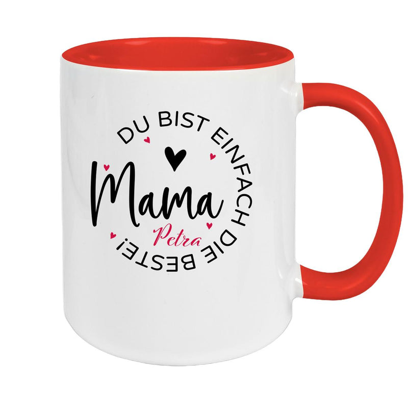 Tasse Muttertag 13 Wunschnamen Keramik Personalisiert versch. Farben