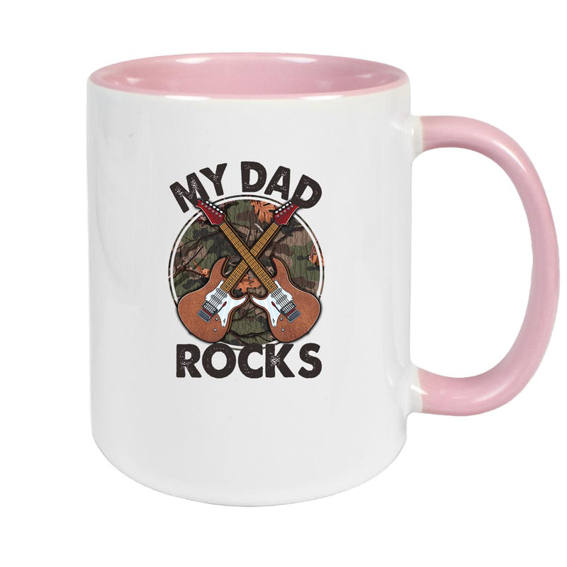 Tasse Vatertag 3 "MY DAD ROCKS" Keramik versch. Farben