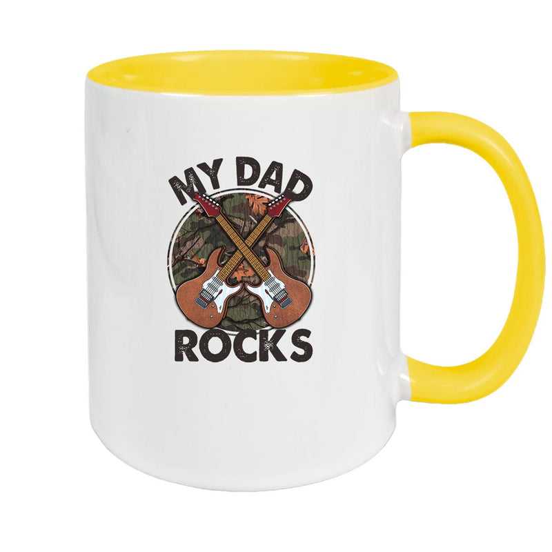 Tasse Vatertag 3 "MY DAD ROCKS" Keramik versch. Farben