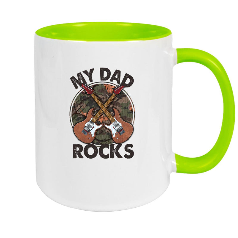 Tasse Vatertag 3 "MY DAD ROCKS" Keramik versch. Farben