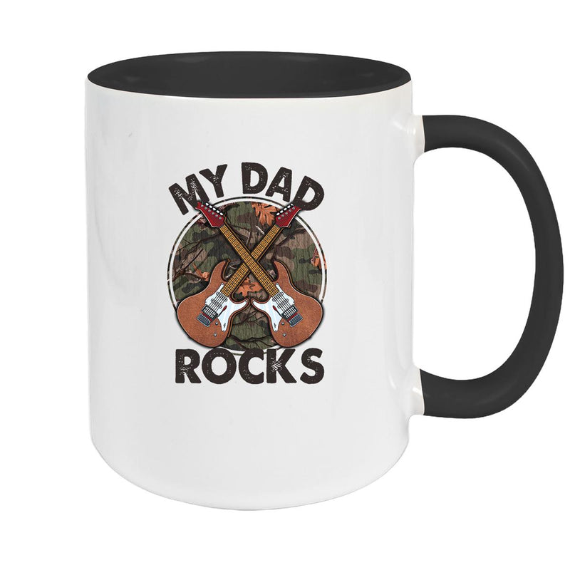 Tasse Vatertag 3 "MY DAD ROCKS" Keramik versch. Farben