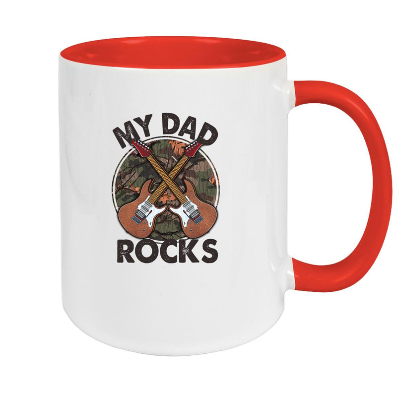 Tasse Vatertag 3 "MY DAD ROCKS" Keramik versch. Farben