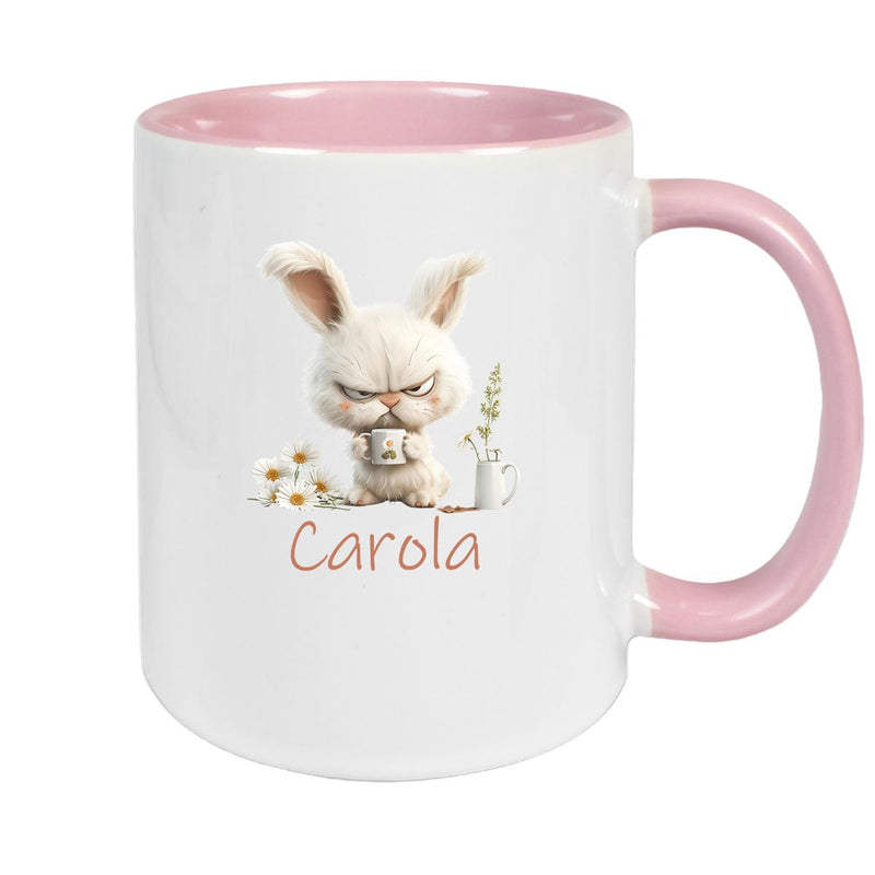 Tasse Ostern Grumpy-Bunny 1 Wunschnamen Keramik personalisiert versch. Farben