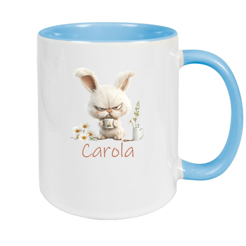 Tasse Ostern Grumpy-Bunny 1 Wunschnamen Keramik personalisiert versch. Farben