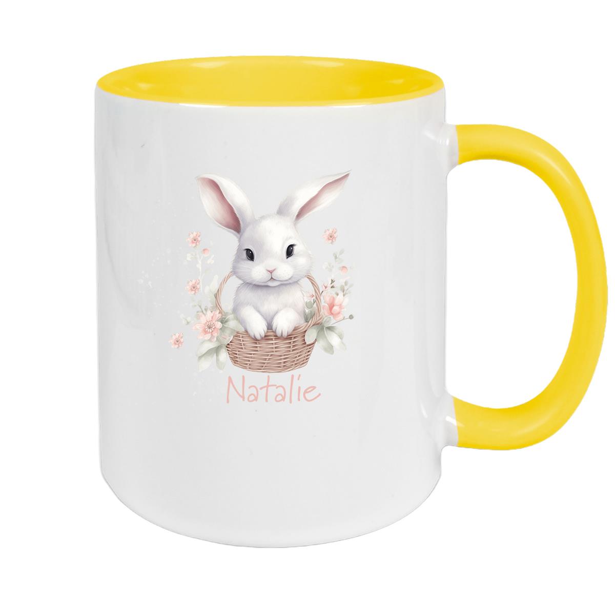 Tasse Hase 1 Wunschnamen Keramik personalisiert versch. Farben
