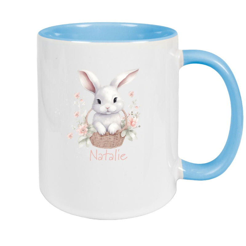 Tasse Hase 1 Wunschnamen Keramik personalisiert versch. Farben