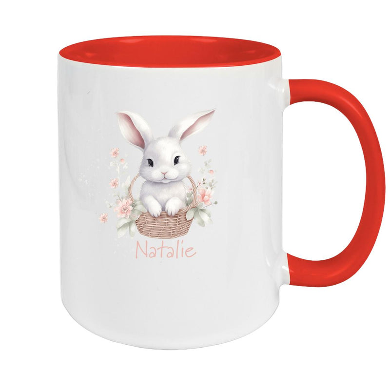 Tasse Hase 1 Wunschnamen Keramik personalisiert versch. Farben