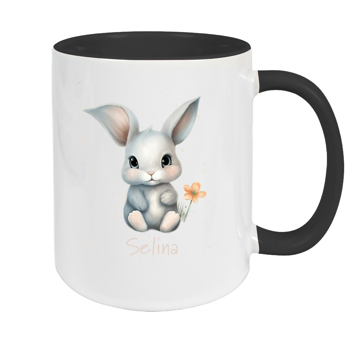 Tasse Ostern - Hase 2 Wunschnamen Keramik personalisiert versch. Farben