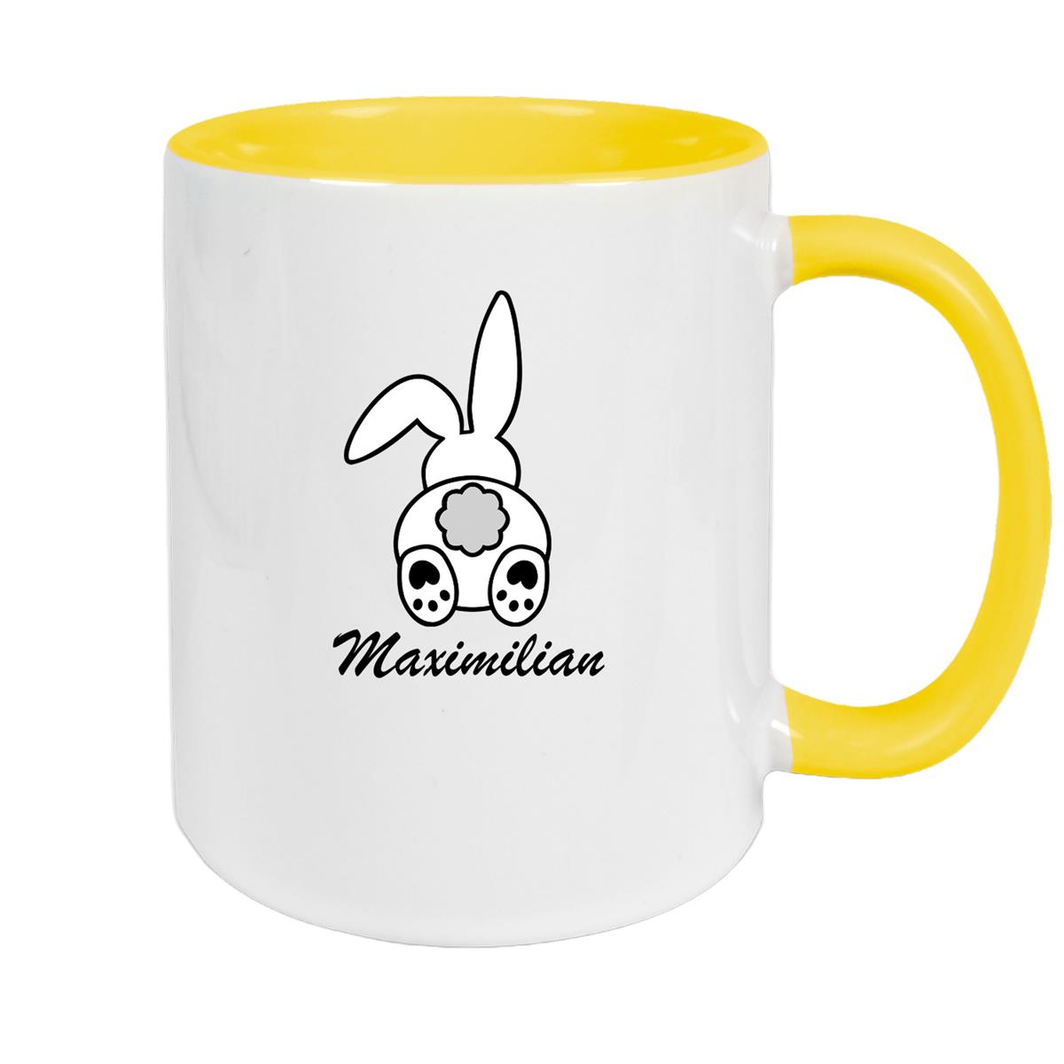Tasse Ostern - Hase 4 Wunschnamen Keramik personalisiert versch. Farben