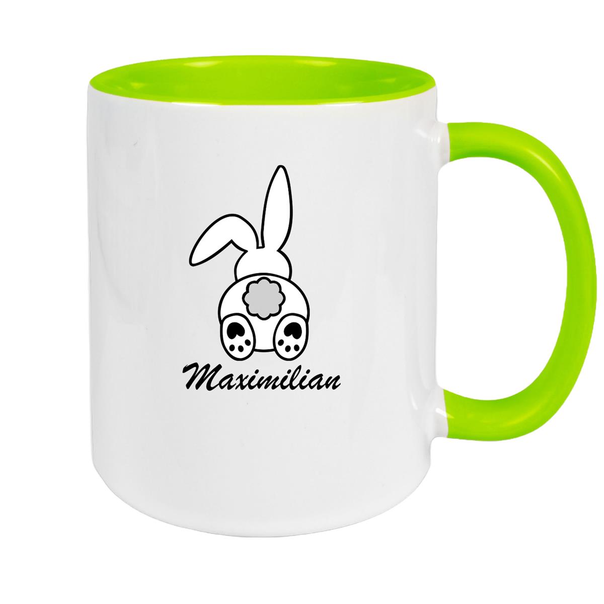 Tasse Ostern - Hase 4 Wunschnamen Keramik personalisiert versch. Farben