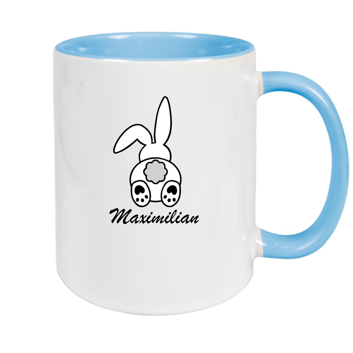 Tasse Ostern - Hase 4 Wunschnamen Keramik personalisiert versch. Farben