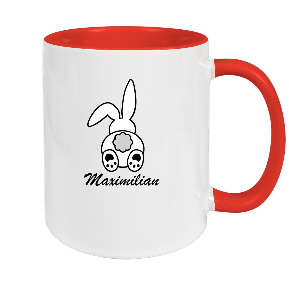 Tasse Ostern - Hase 4 Wunschnamen Keramik personalisiert versch. Farben