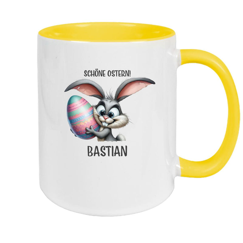 Tasse Ostern - Hase 5 Wunschnamen Keramik personalisiert versch. Farben