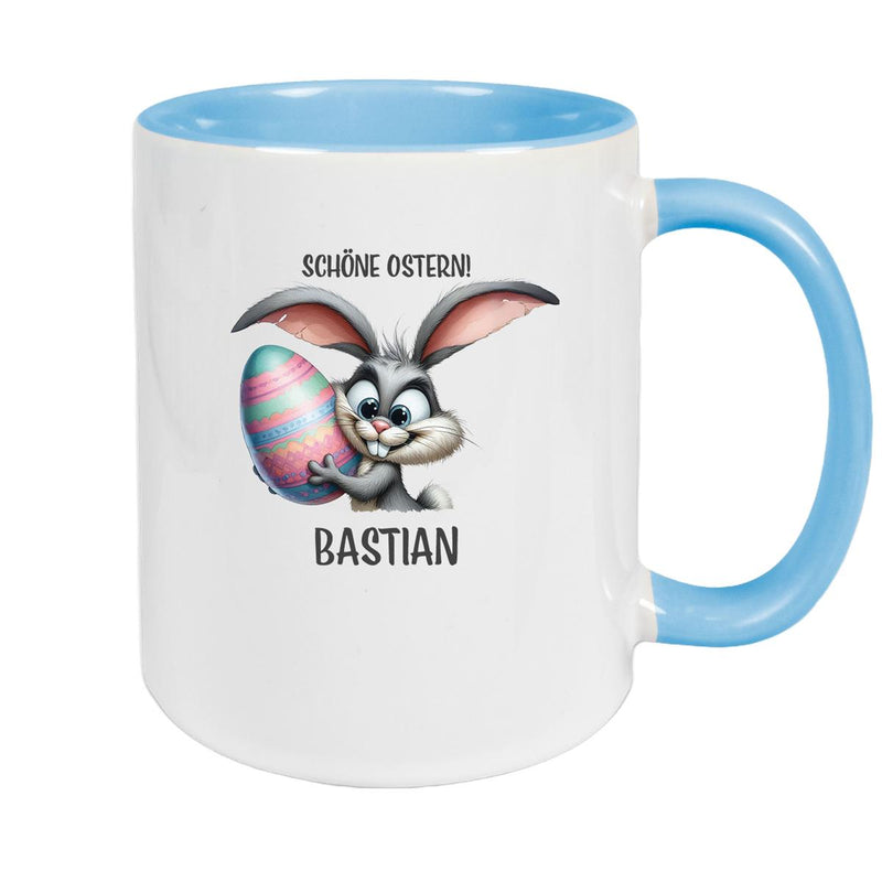 Tasse Ostern - Hase 5 Wunschnamen Keramik personalisiert versch. Farben