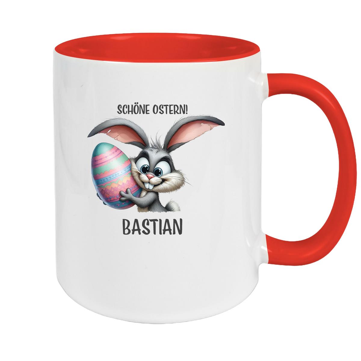 Tasse Ostern - Hase 5 Wunschnamen Keramik personalisiert versch. Farben