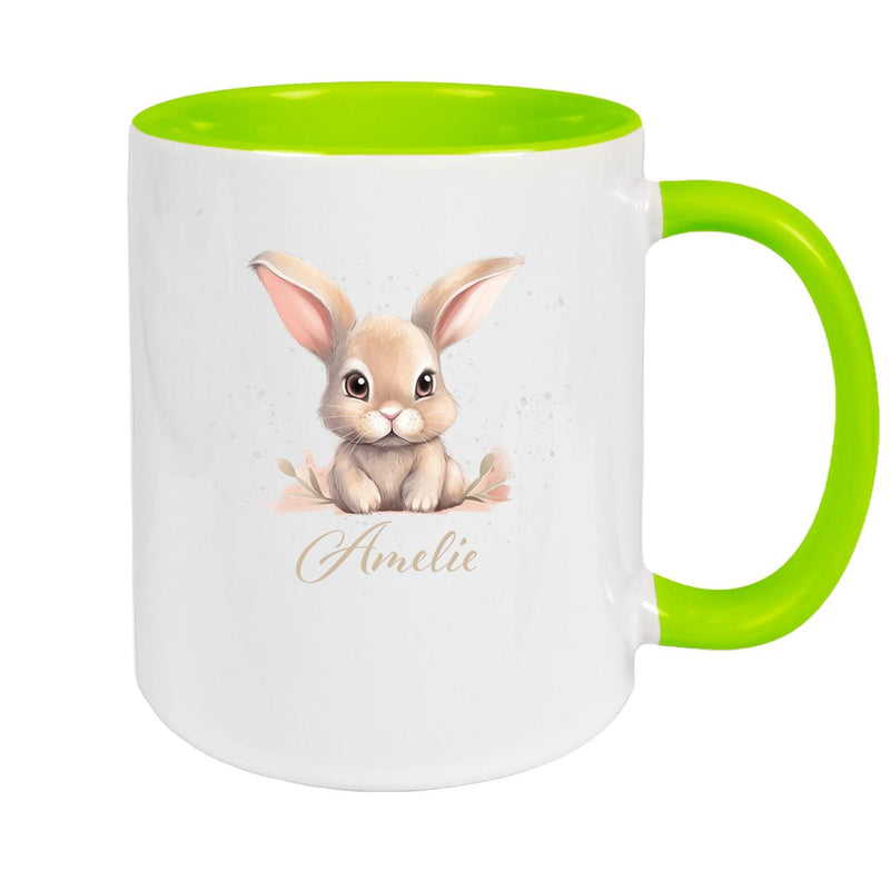 Tasse Ostern - Hase 7 Wunschnamen Keramik personalisiert versch. Farben