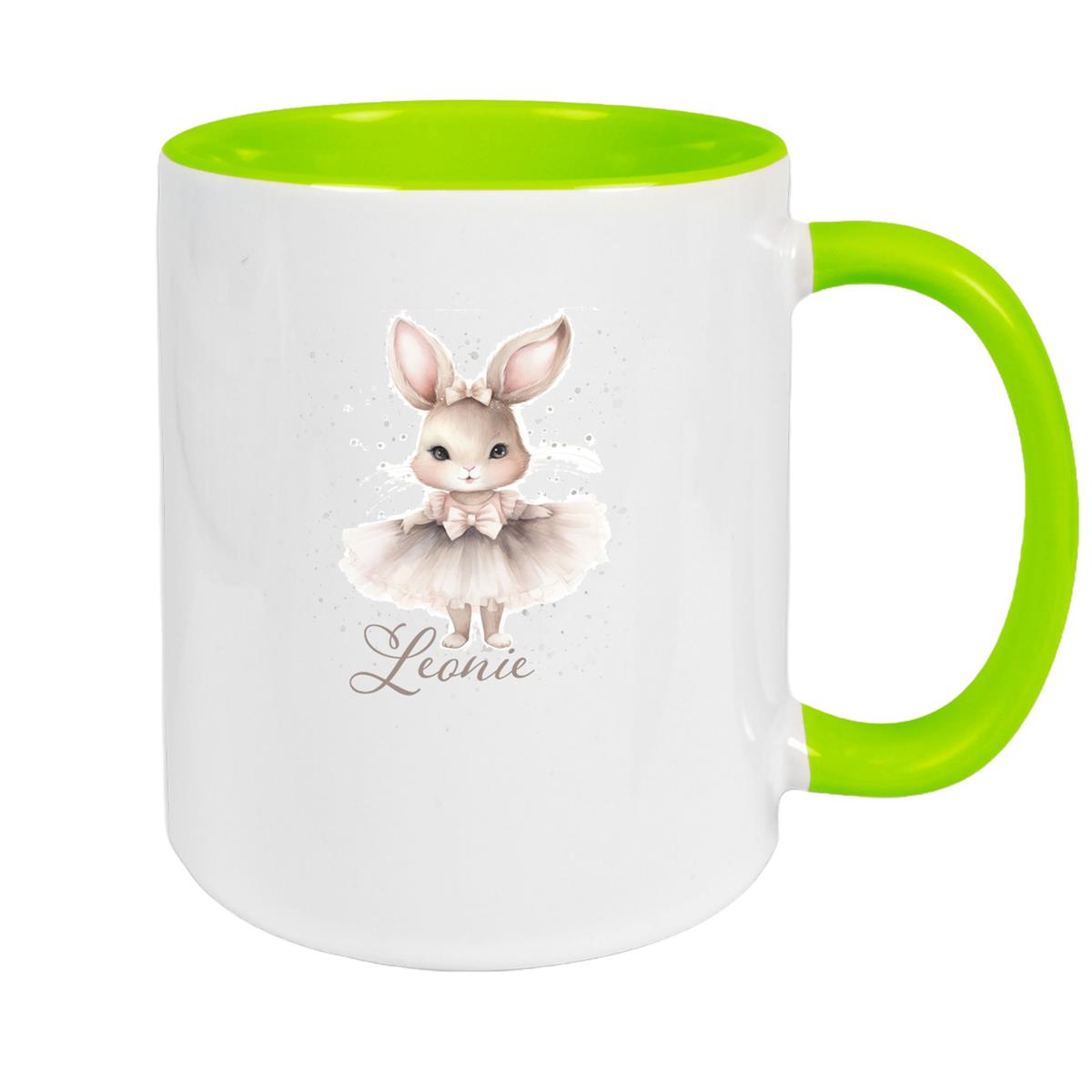 Tasse Ostern - Hase 8 Wunschnamen Keramik personalisiert versch. Farben