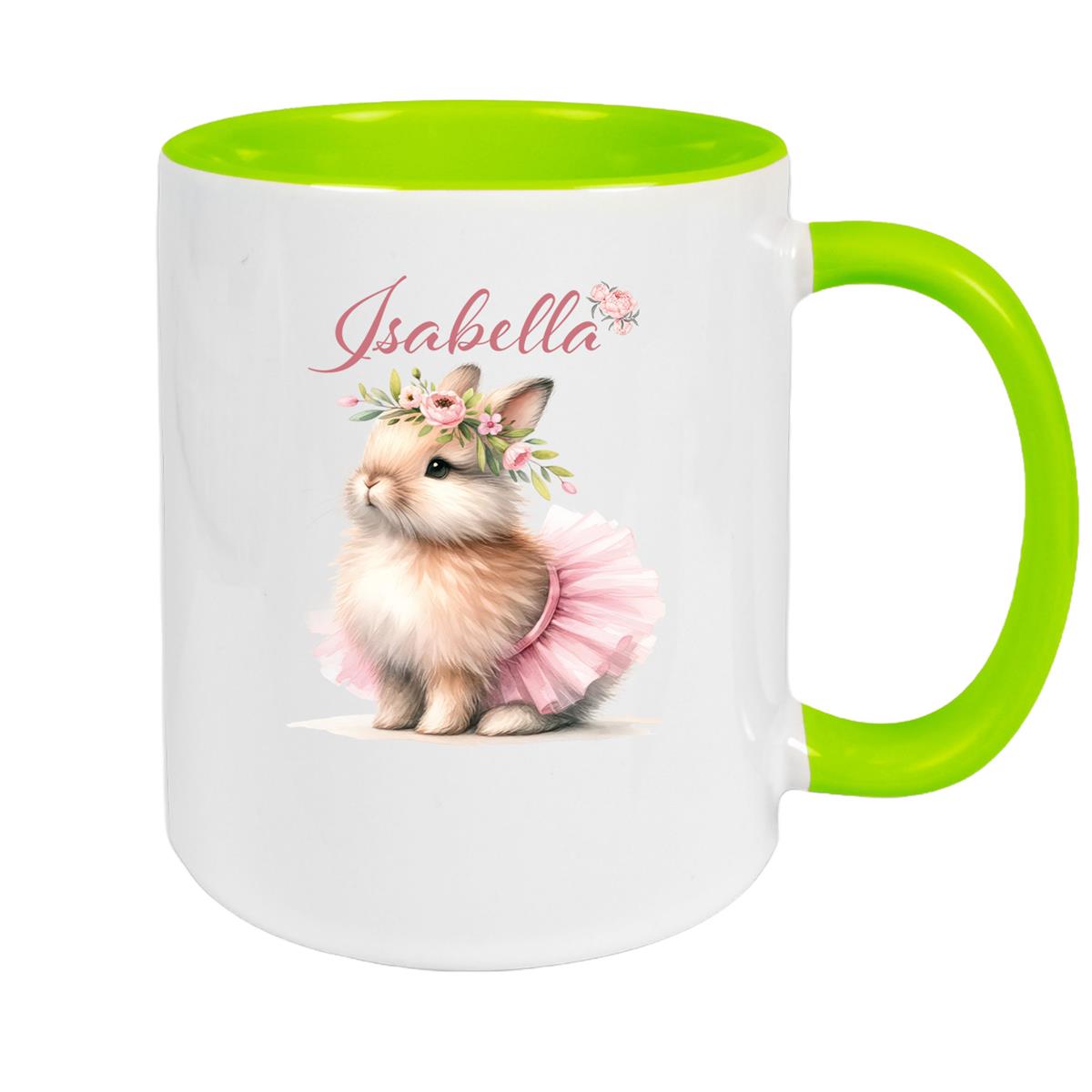 Tasse Ostern - Hase 9 Wunschnamen Keramik personalisiert versch. Farben