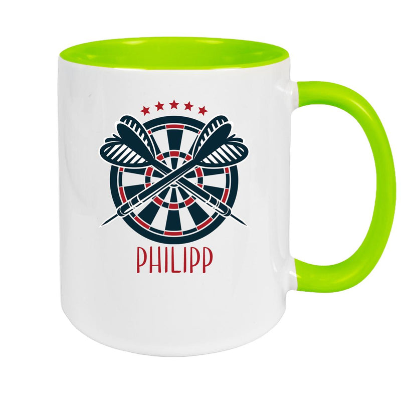 Dart Mug 1 Desired Name Ceramic Children's Mug Personalized various colors