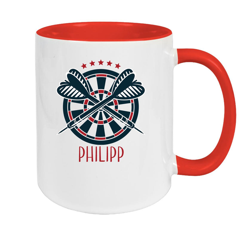 Dart Mug 1 Desired Name Ceramic Children's Mug Personalized various colors