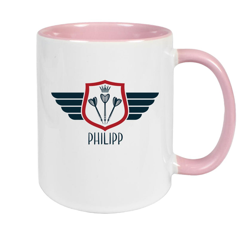Mug Dart 2 Custom Name Ceramic Children's Mug Personalized Various Colors