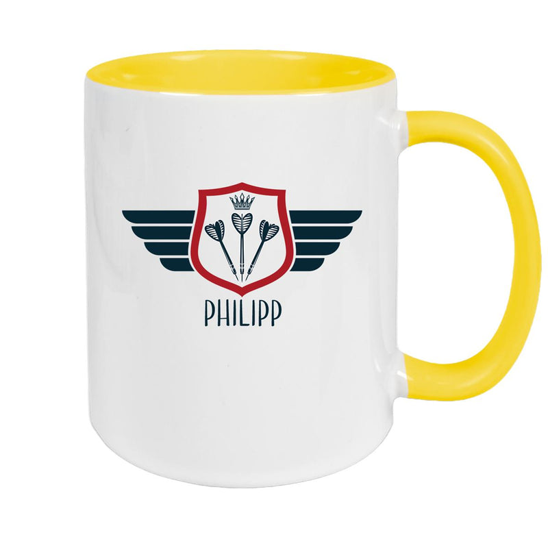 Mug Dart 2 Custom Name Ceramic Children's Mug Personalized Various Colors