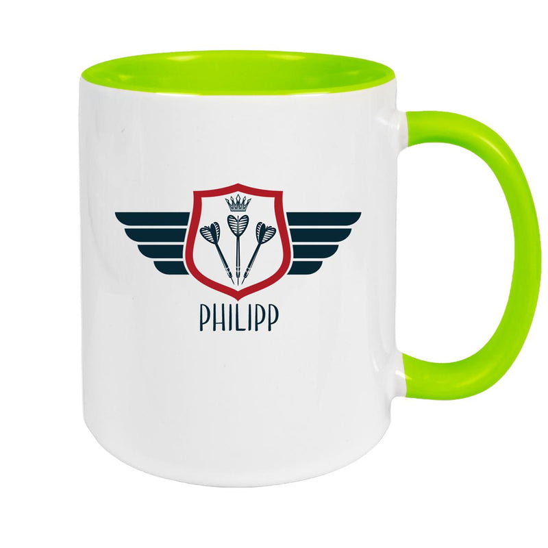 Mug Dart 2 Custom Name Ceramic Children's Mug Personalized Various Colors