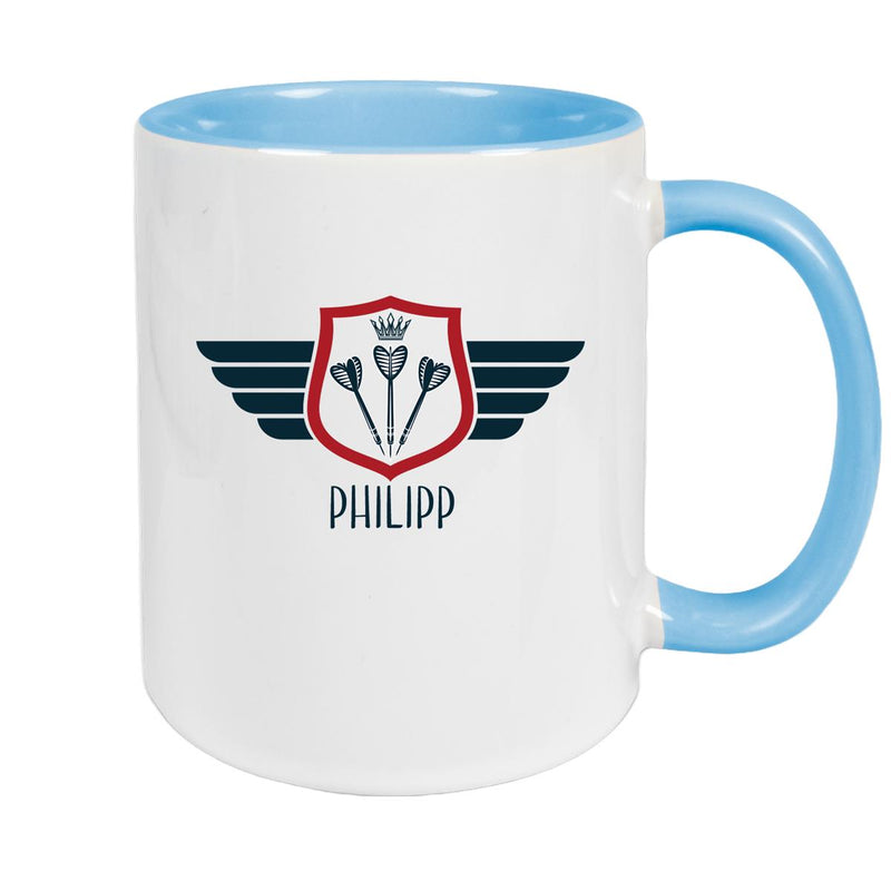 Mug Dart 2 Custom Name Ceramic Children's Mug Personalized Various Colors