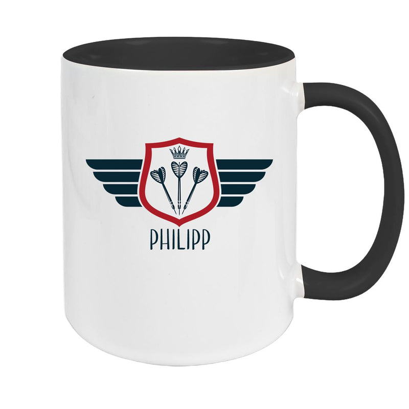 Mug Dart 2 Custom Name Ceramic Children's Mug Personalized Various Colors