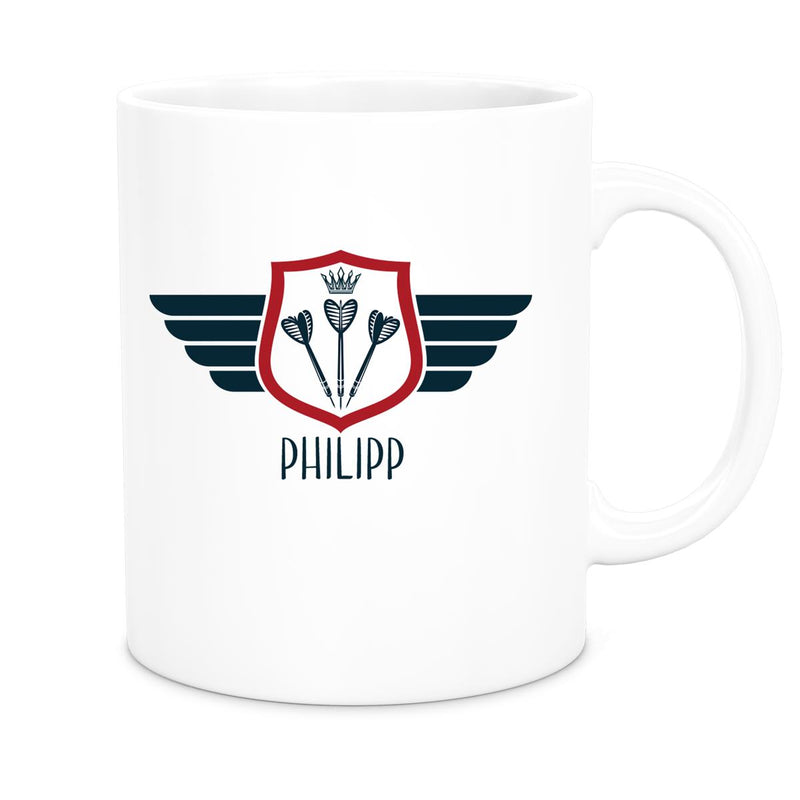 Mug Dart 2 Custom Name Ceramic Children's Mug Personalized Various Colors