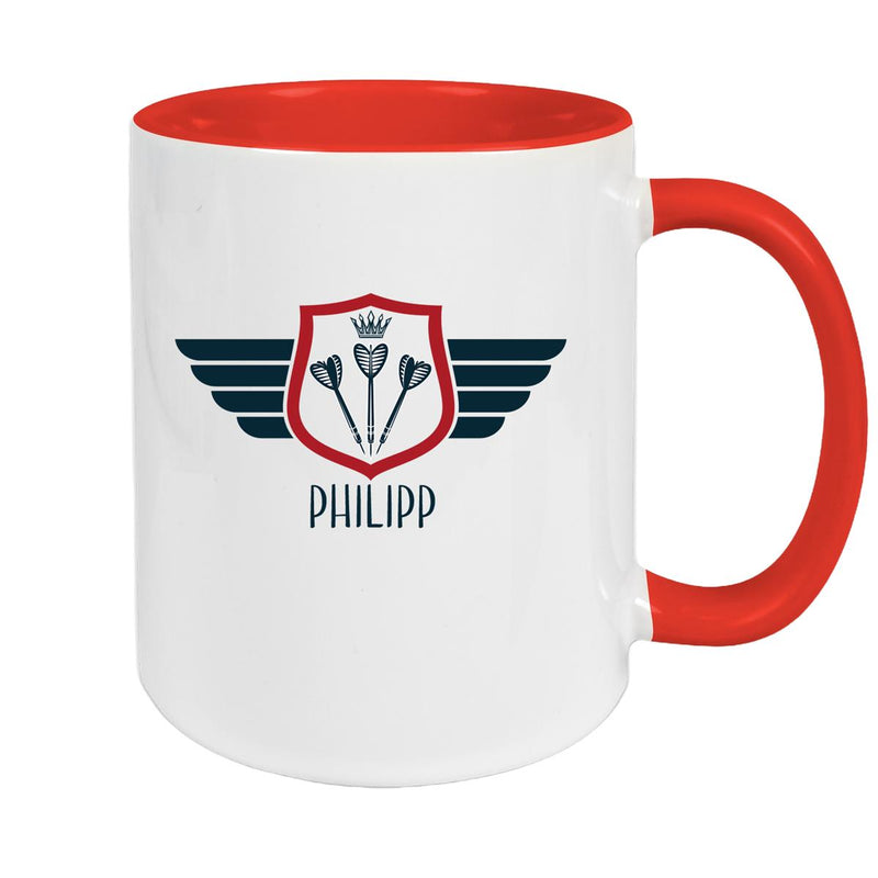 Mug Dart 2 Custom Name Ceramic Children's Mug Personalized Various Colors