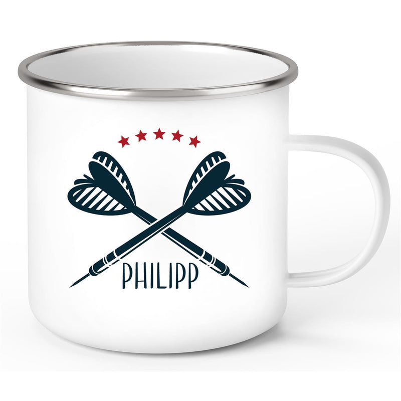 Mug Dart 3 Custom Name Enamel Children's Mug Personalized