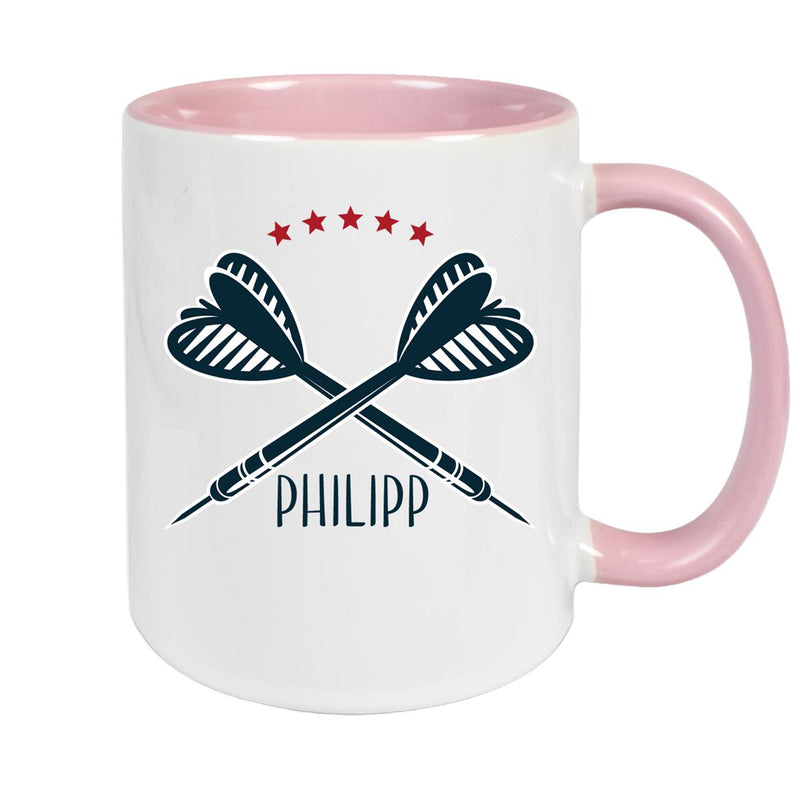 Dart Mug 3 Custom Name Ceramic Children's Mug Personalized various colors