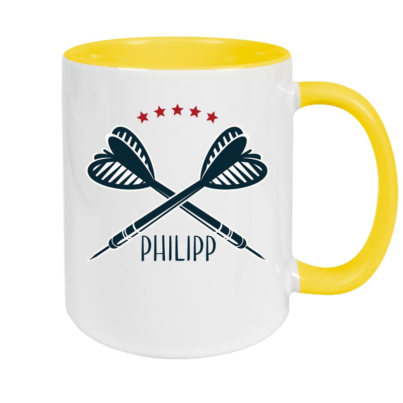 Dart Mug 3 Custom Name Ceramic Children's Mug Personalized various colors