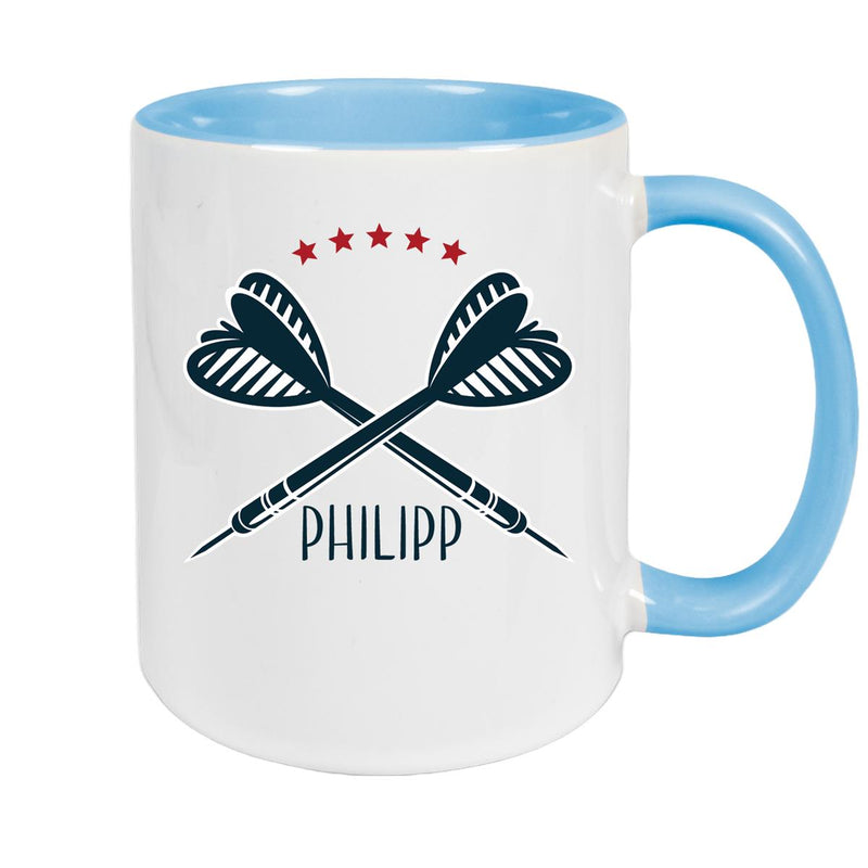 Dart Mug 3 Custom Name Ceramic Children's Mug Personalized various colors