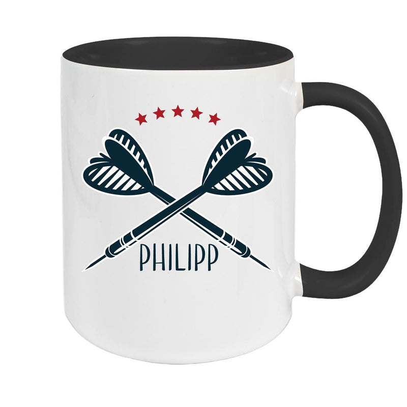 Dart Mug 3 Custom Name Ceramic Children's Mug Personalized various colors
