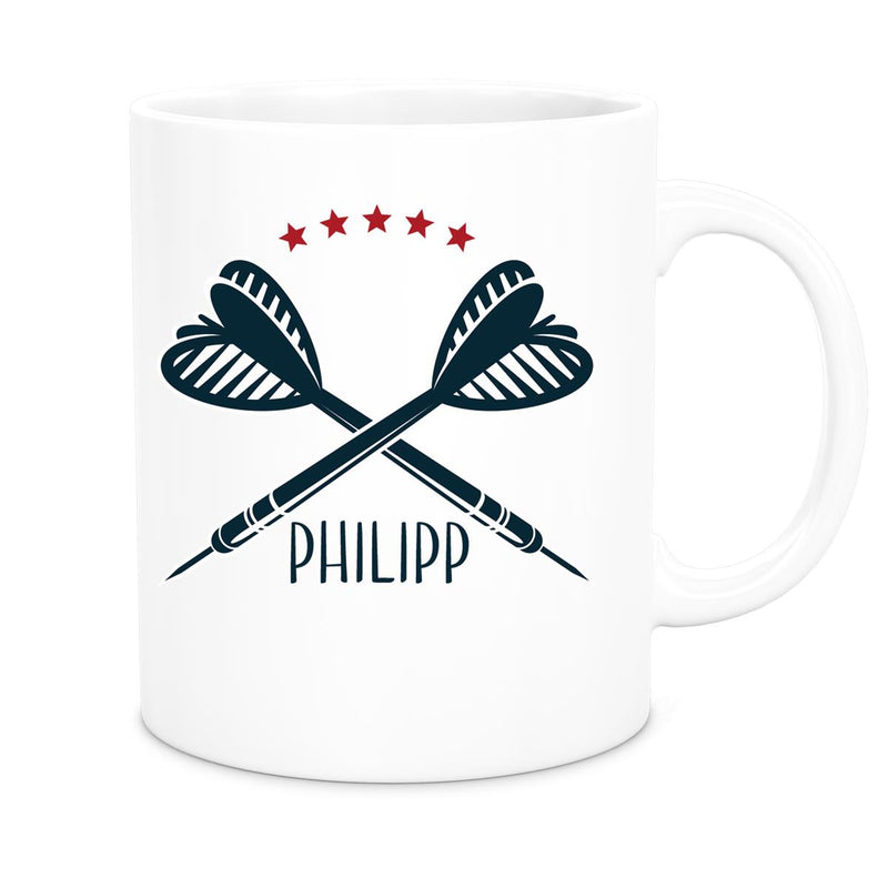 Dart Mug 3 Custom Name Ceramic Children's Mug Personalized various colors