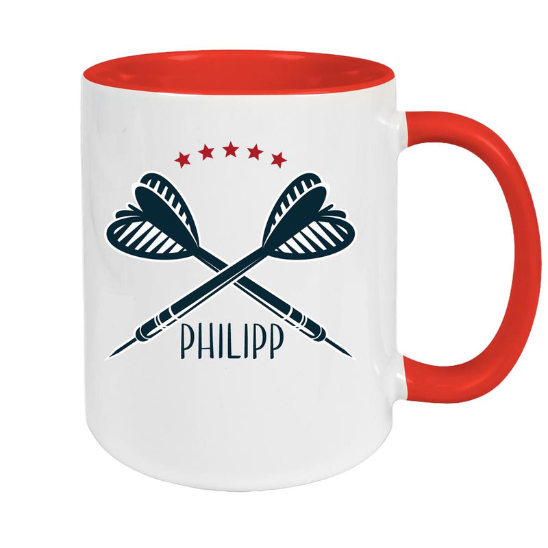 Dart Mug 3 Custom Name Ceramic Children's Mug Personalized various colors