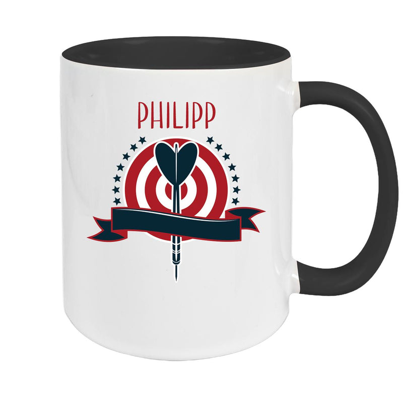 Mug Dart 4 Name of choice Ceramic Children's Mug Personalized various colours