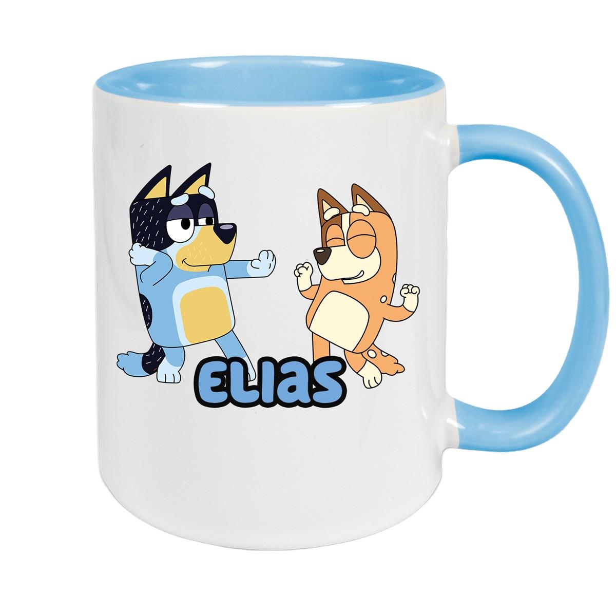 Tasse Bluey 1 Wunschname Keramik Kinderbecher personalisiert versch. Farben