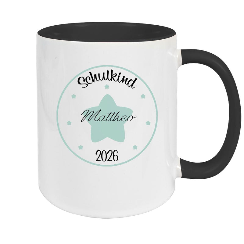 Tasse Schulkind 01 Wunschname Keramik Kinderbecher Personalisiert versch. Farben