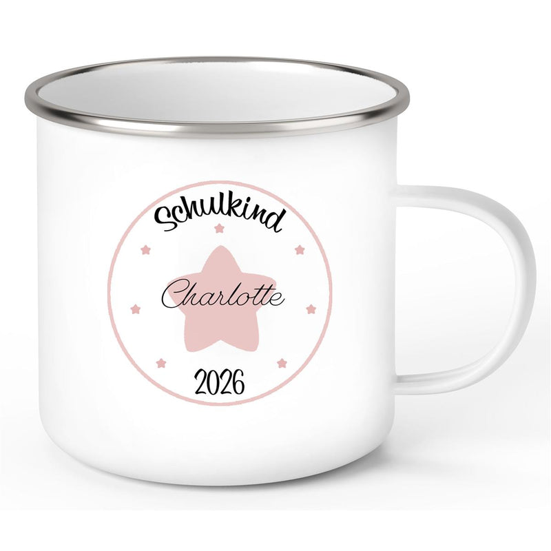 Schoolchild Mug 02 Custom Name Enamel Kids Mug Personalized