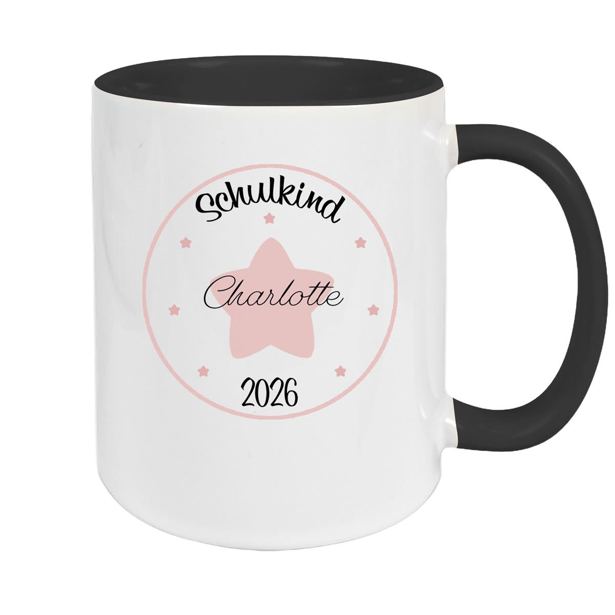 Tasse Schulkind 02 Wunschname Keramik Kinderbecher Personalisiert versch. Farben