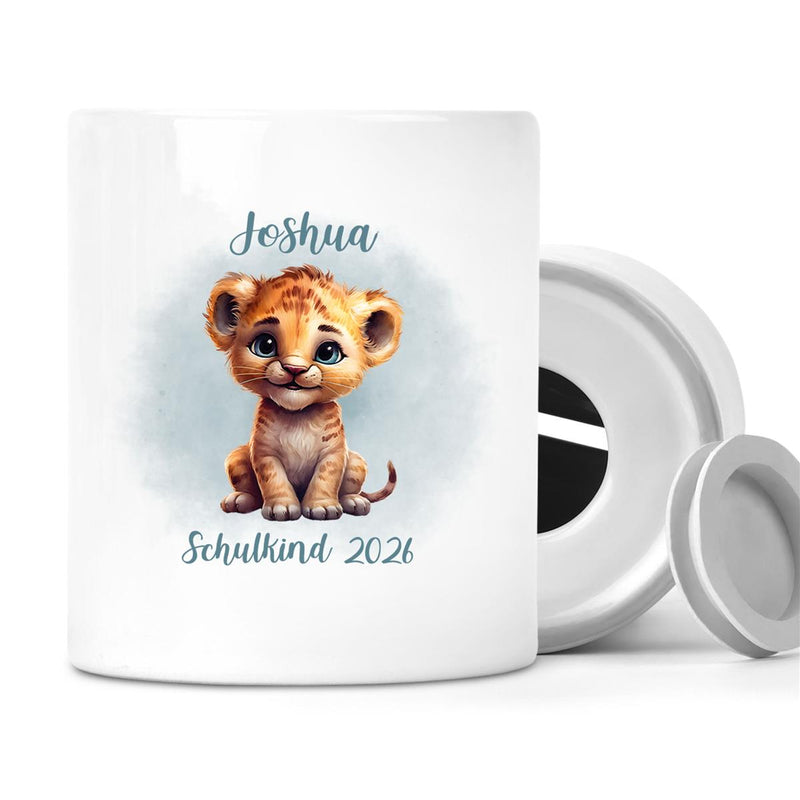 Money Box with Custom Name Back to School 7 Tigers Personalized