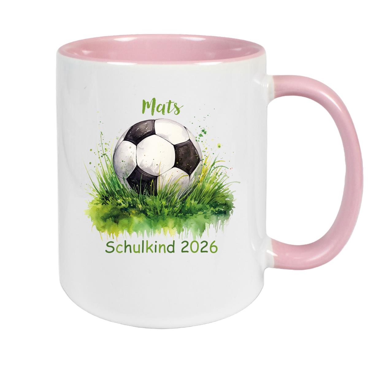 School Child Mug 12 Custom Name Football1 Ceramic Children's Mug Personalized various colors