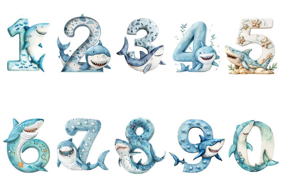 Tasse Geburtstag Hai Zahl 1 Wunschname Emaille